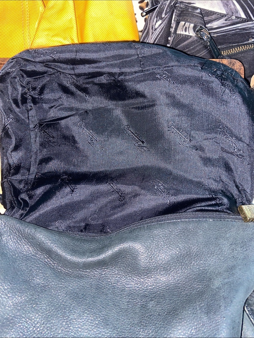 VTG BLACK LEATHER FOSSIL PURSE Minimalist Shoulder Bag - Picture 9 of 13